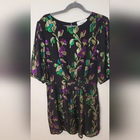 BA&SH Anjy Embellished Mini Black Dress Sz M NEW - Picture 5 of 10